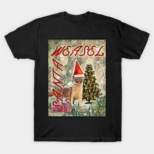 Santa Wiesel Christmas tree gift T-Shirt